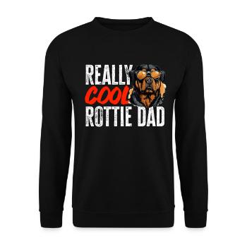 Rottweiler Rottie Dog Breed Pet Cool Rottie Dad - Unisex Pullover - Schwarz - Vorne - Alina (178cm) & Michal (187cm)