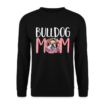 British English Bulldog lover - Bulldog Mom - Unisex Sweatshirt - black - Front - Alina (178cm) & Michal (187cm)