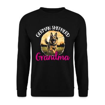 German Shepherd Dog Breed German Shepherd Grandma - Unisex Sweatshirt - black - Front - Alina (178cm) & Michal (187cm)