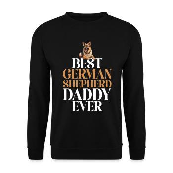 Dog Breed Best German Shepherd Daddy - Unisex Sweatshirt - black - Front - Alina (178cm) & Michal (187cm)