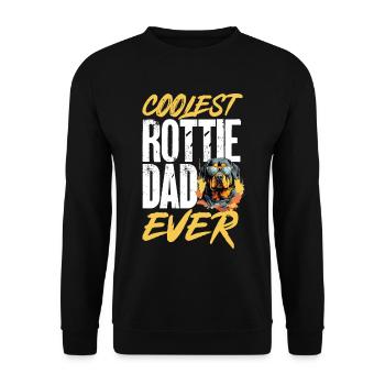 Rottweiler Rottie Dog Breed Pet Coolest Rottie Dad - Unisex Pullover - Schwarz - Vorne - Alina (178cm) & Michal (187cm)