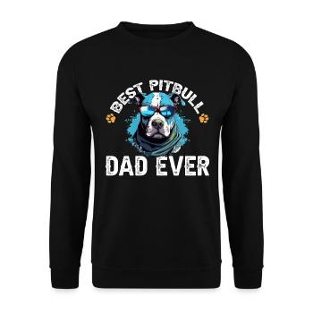 Pitbull Pittie - Best Pitbull Dad Ever - Unisex Sweatshirt - black - Front - Alina (178cm) & Michal (187cm)