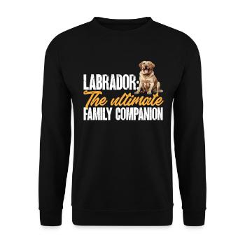 Dog Breed - Labrador the ultimate family companion - Unisex Pullover - Schwarz - Vorne - Alina (178cm) & Michal (187cm)