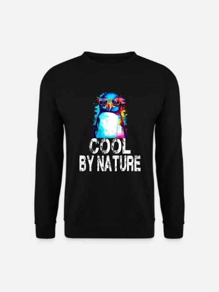 Pinguin Cool By Nature für Pinguin Fan - Unisex Pullover - Schwarz