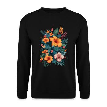 Floristin für eine Floristin - Unisex Pullover - Schwarz - Vorne - Alina (178cm) & Michal (187cm)