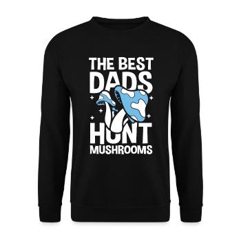 The Best Dads Hunt Mushrooms - Unisex Pullover - Schwarz - Vorne - Alina (178cm) & Michal (187cm)