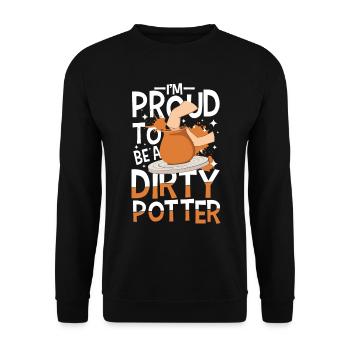 I'm Proud To Be A Dirty - Unisex Pullover - Schwarz - Vorne - Alina (178cm) & Michal (187cm)