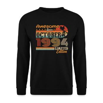 1994 October Vintage - October 1994 - Unisex Sweatshirt - black - Front - Alina (178cm) & Michal (187cm)