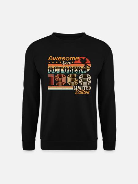 Millésime d’octobre 1968 - Octobre 1968 - Sweat-shirt Unisexe - noir