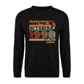 1998 October Vintage - October 1998 - Unisex Sweatshirt - black - Front - Alina (178cm) & Michal (187cm)