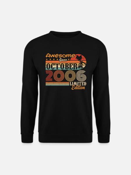 2006 Oktober Vintage - Oktober 2006 - Unisex Pullover - Schwarz