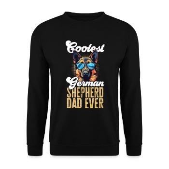 Dog Breed Coolest German Shepherd Dad Ever - Unisex Sweatshirt - black - Front - Alina (178cm) & Michal (187cm)