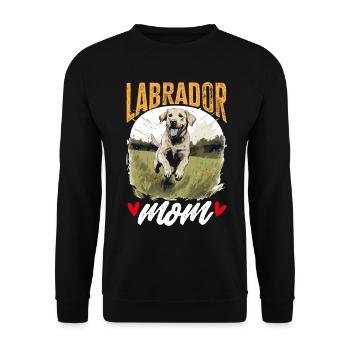 Labrador Dog Breed Pet - Labrador Mom - Unisex Pullover - Schwarz - Vorne - Alina (178cm) & Michal (187cm)