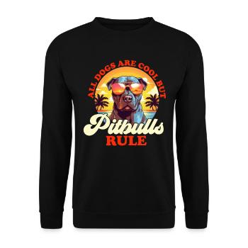 Pitbull Pittie Tous les chiens sont cool mais les pitbulls règnent en maîtres - Sweat-shirt Unisexe - noir - Devant - Alina (178cm) & Michal (187cm)