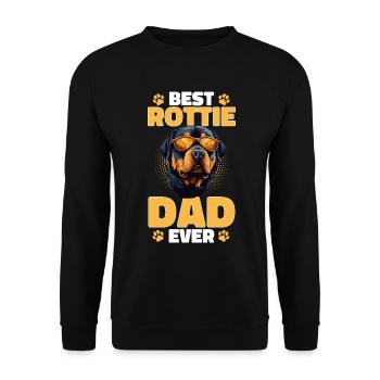 Rottweiler Rottie Dog Breed Pet Best Rottie Daddy - Unisex Pullover - Schwarz - Vorne - Alina (178cm) & Michal (187cm)