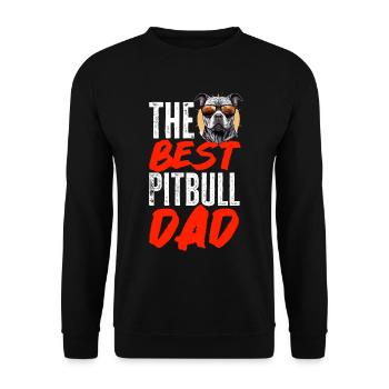 Pitbull Pittie - Le meilleur papa Pitbull de tous les temps - Sweat-shirt Unisexe - noir - Devant - Alina (178cm) & Michal (187cm)