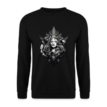 Gothik Queen für Gothik Fans - Unisex Pullover - Schwarz - Vorne - Alina (178cm) & Michal (187cm)