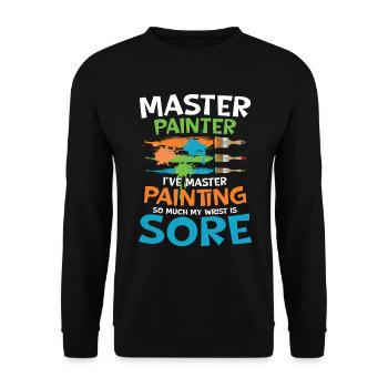 Master Painter I've Master Painting - Unisex Pullover - Schwarz - Vorne - Alina (178cm) & Michal (187cm)