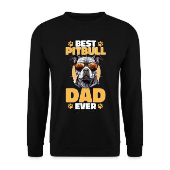 Pitbull Pittie - Meilleur Pitbull Daddy De Tous Les Temps - Sweat-shirt Unisexe - noir - Devant - Alina (178cm) & Michal (187cm)