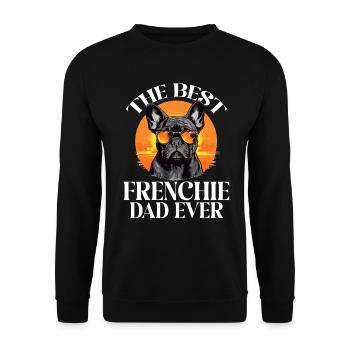 French Bulldog Dog Breed The Best Frenchie Dad - Unisex Sweatshirt - black - Front - Alina (178cm) & Michal (187cm)