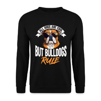 Amoureux du bouledogue anglais britannique - Tous les chiens sont cool - Sweat-shirt Unisexe - noir - Devant - Alina (178cm) & Michal (187cm)