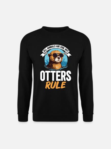 Otter Animal Kids & Adult - All Animals Are Cool - Unisex Pullover - Schwarz