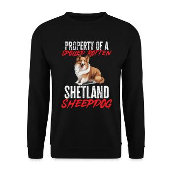 Shetland Sheepdog Dog Sheltie - Property of a - Unisex Sweatshirt - black - Front - Alina (178cm) & Michal (187cm)