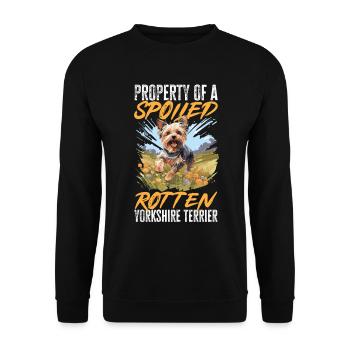 Yorkshire Terrier Dog Yorkie - Property of a - Unisex Sweatshirt - black - Front - Alina (178cm) & Michal (187cm)