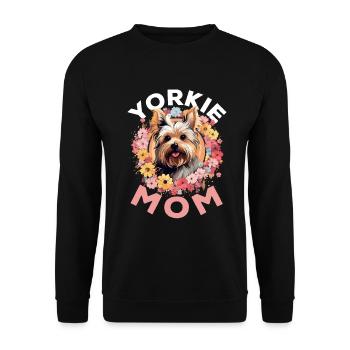 Yorkshire Terrier Dog Yorkie - Yorkie Mom - Unisex Sweatshirt - black - Front - Alina (178cm) & Michal (187cm)