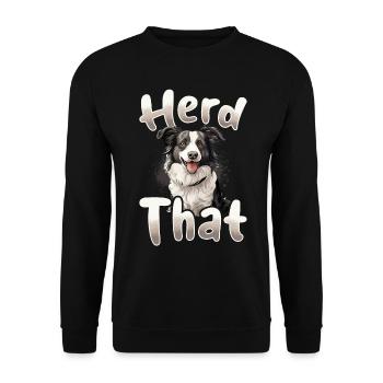Chien Border Collie - Troupeau qui - Sweat-shirt Unisexe - noir - Devant - Alina (178cm) & Michal (187cm)