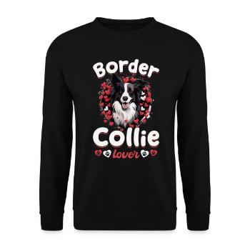 Chien Border Collie - Border Collie Lover - Sweat-shirt Unisexe - noir - Devant - Alina (178cm) & Michal (187cm)