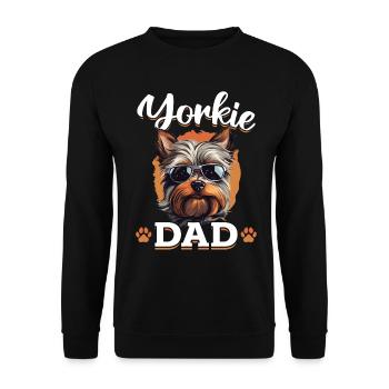 Yorkshire Terrier Dog Yorkie - Yorkie Dad - Unisex Sweatshirt - black - Front - Alina (178cm) & Michal (187cm)