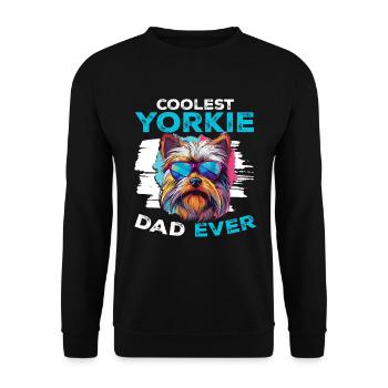 Yorkshire Terrier Dog Yorkie - Coolest Yorkie Dad - Unisex Sweatshirt - black - Front - Alina (178cm) & Michal (187cm)