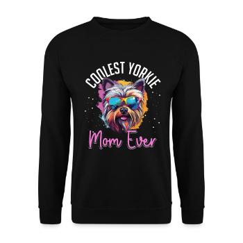 Yorkshire Terrier Dog Yorkie - Coolest Yorkie Mom - Unisex Sweatshirt - black - Front - Alina (178cm) & Michal (187cm)