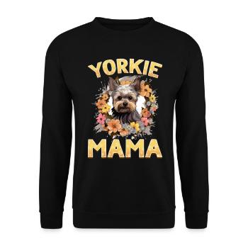 Yorkshire Terrier Chien Yorkie - Yorkie Mama - Sweat-shirt Unisexe - noir - Devant - Alina (178cm) & Michal (187cm)