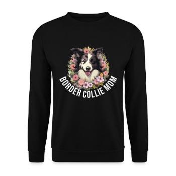 Border Collie Chien - Maman Border Collie - Sweat-shirt Unisexe - noir - Devant - Alina (178cm) & Michal (187cm)