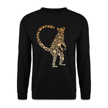 Lémuriens de Madagascar Lémurien à queue annelée dames Lémurien Enfants - Sweat-shirt Unisexe - noir - Devant - Alina (178cm) & Michal (187cm)
