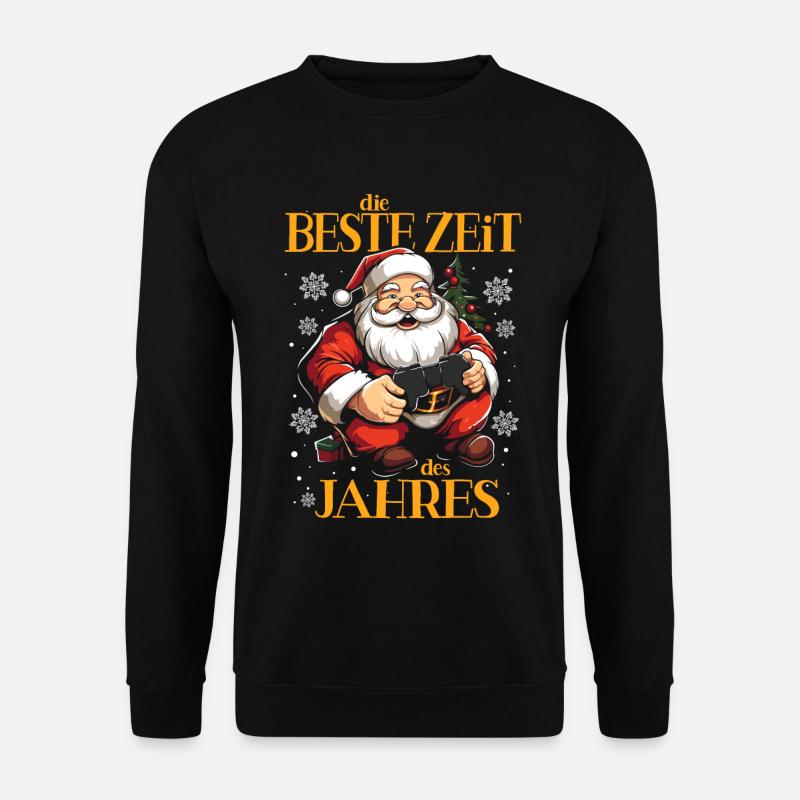 WEIHNACHTEN BESTE ZEIT DES JAHRES GAMER GAMING - Unisex Pullover - Schwarz