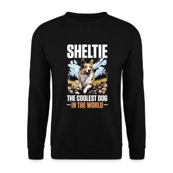 Chien de berger Shetland Chien Sheltie - Sheltie - Sweat-shirt Unisexe - noir - Devant - Alina (178cm) & Michal (187cm)