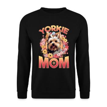 Yorkshire Terrier Dog Yorkie - Yorkie Mom - Unisex Sweatshirt - black - Front - Alina (178cm) & Michal (187cm)