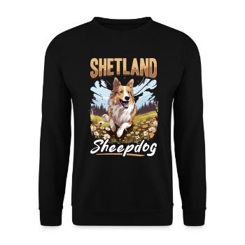 Shetland Sheepdog Dog Sheltie shetland sheepdog - Unisex Pullover - Schwarz - Vorne - Alina (178cm) & Michal (187cm)