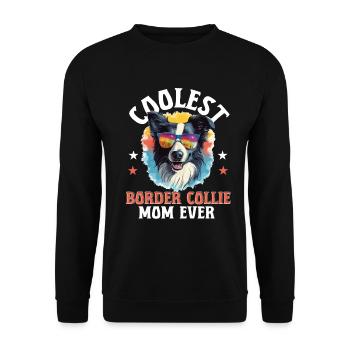 Border Collie Dog - Coolest Border Collie Mom ever - Unisex Sweatshirt - black - Front - Alina (178cm) & Michal (187cm)