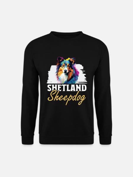 Shetland Sheepdog Dog Sheltie - shetland sheepdog - Unisex Pullover - Schwarz