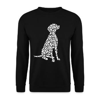 Vizslas chien chien motif enfants filles braque de Weimar - Sweat-shirt Unisexe - noir - Devant - Alina (178cm) & Michal (187cm)