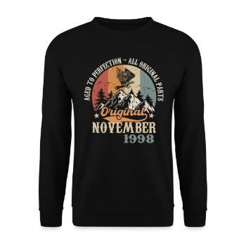 Anniversaire en Novembre 1998 - Novembre 1998 - Sweat-shirt Unisexe - noir - Devant - Alina (178cm) & Michal (187cm)