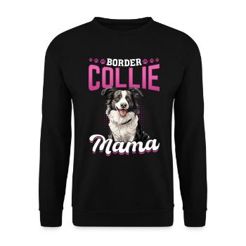 Chien Border Collie - Border Collie Mama - Sweat-shirt Unisexe - noir - Devant - Alina (178cm) & Michal (187cm)