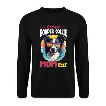 Border Collie Dog - Coolest Border Collie Mom ever - Unisex Sweatshirt - black - Front - Alina (178cm) & Michal (187cm)