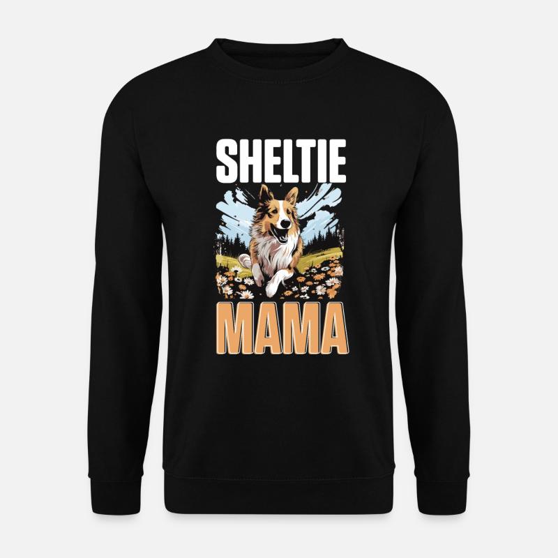Shetland Sheepdog Dog Sheltie - Sheltie Mama - Unisex Pullover - Schwarz