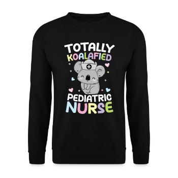 Totally Koalafied Pediatric Nurse - Unisex Pullover - Schwarz - Vorne - Alina (178cm) & Michal (187cm)