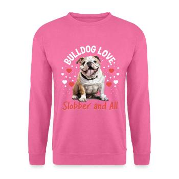 Bouledogue anglais britannique amoureux bouledogue amour bave - Sweat-shirt Unisexe - rose - Devant